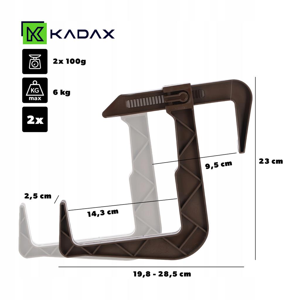 KADAX Holder Hanger for Flower Pot Balcony Box 2pcs