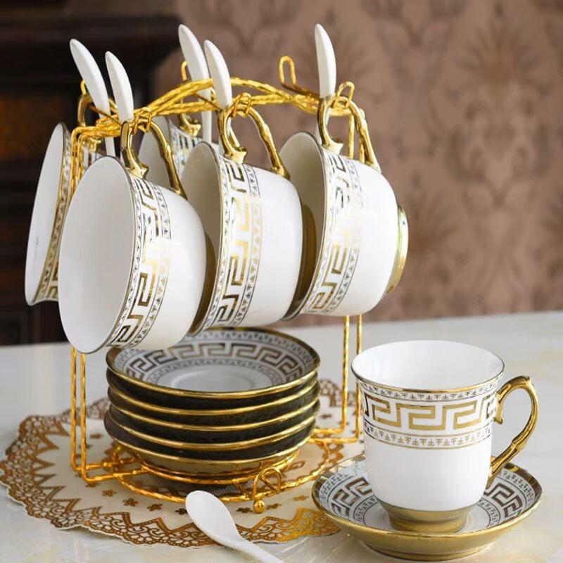 Elegantes europäisches Keramik Kaffee- & Tee-Tassenset