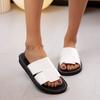 Mode Sommer Damen Hausschuhe Casaul Plateau Flats Sandalen Schuhe Weiblich Weiß Schwarz Strand Pantoletten Schuhe Indoor Outdoor Große Größe