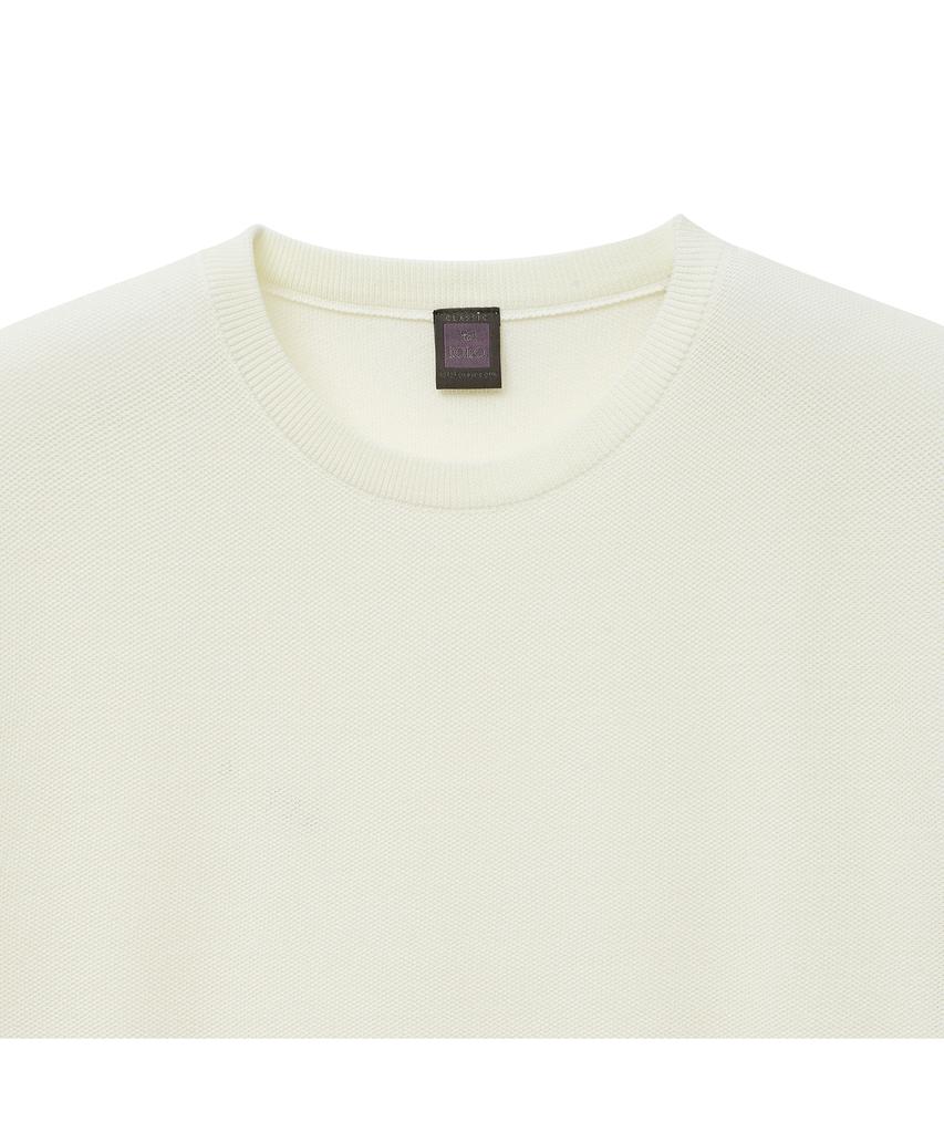 IOLO Solid Half Crewneck_Ivory