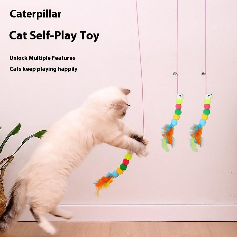 

Самоподпрыгивающая эластичная игрушка для кошки перо колокольчик дразнилка кошачья палочка подвесная дверь подвесная качалка игрушка мышка для кошки для снятия скуки The rope length is 1.8 meters.