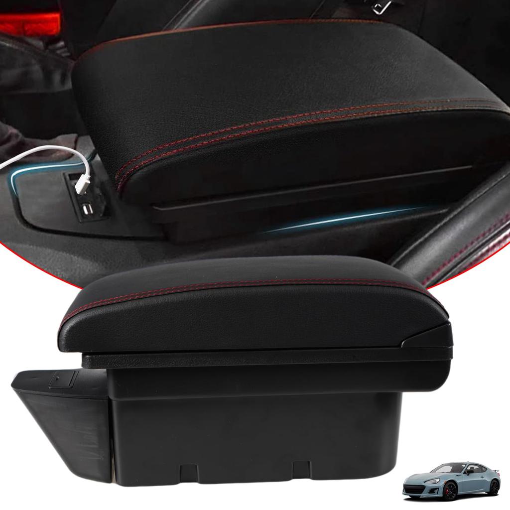 VEHSUN Console Box for Toyota Subaru BRZ First Smart Console Storage Box with USB Large Convenient Custom Easy Reduces Fatigue 86, (ZN6 Type,