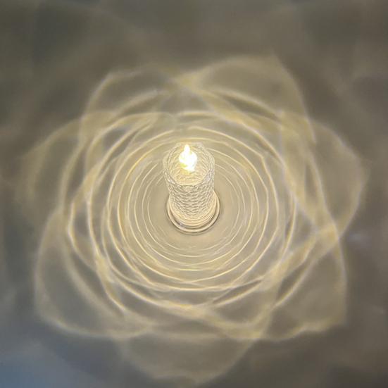 LED Candle Lights Romantic Rose Shadow Flameless LED Candles Battery Operated Pillar Lamp