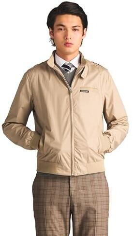Mid-season Jacket Members Only Original Iconic Racer Jacke Baumwolle Khaki