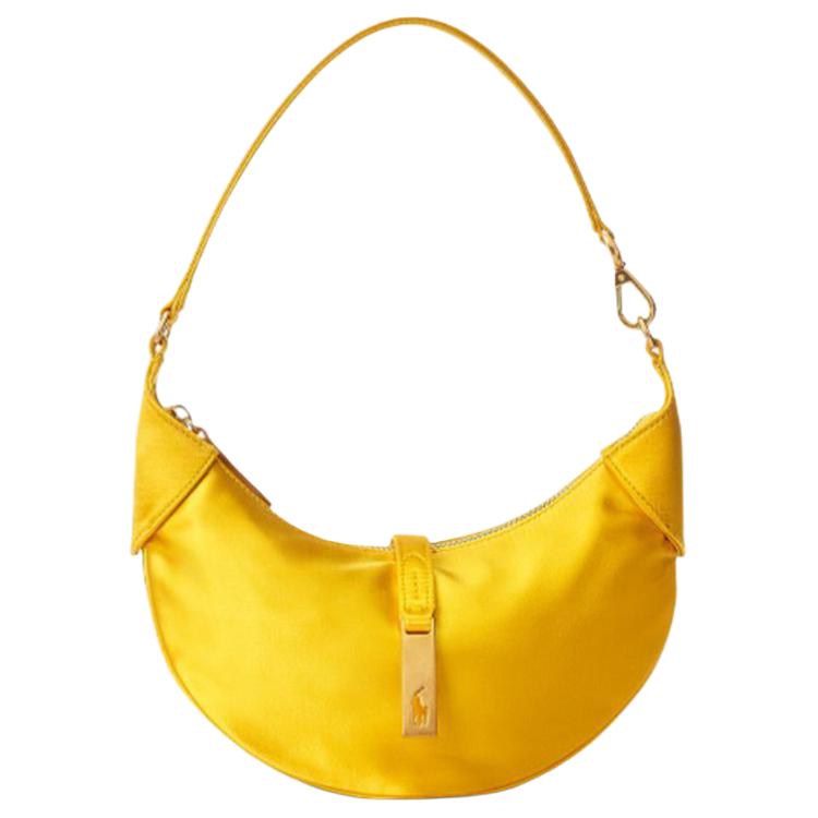 

Новый клатч Polo Ralph Lauren Polo ID из ткани с коровьей кожей, сумка на плечо женская желтая WAPOBAG02V20019 25.9*10.2*17.8CM