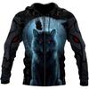 Tiger 3D Print Zip-Up Hoodie Youth Casual Loose Fit Winter Sweatshirt