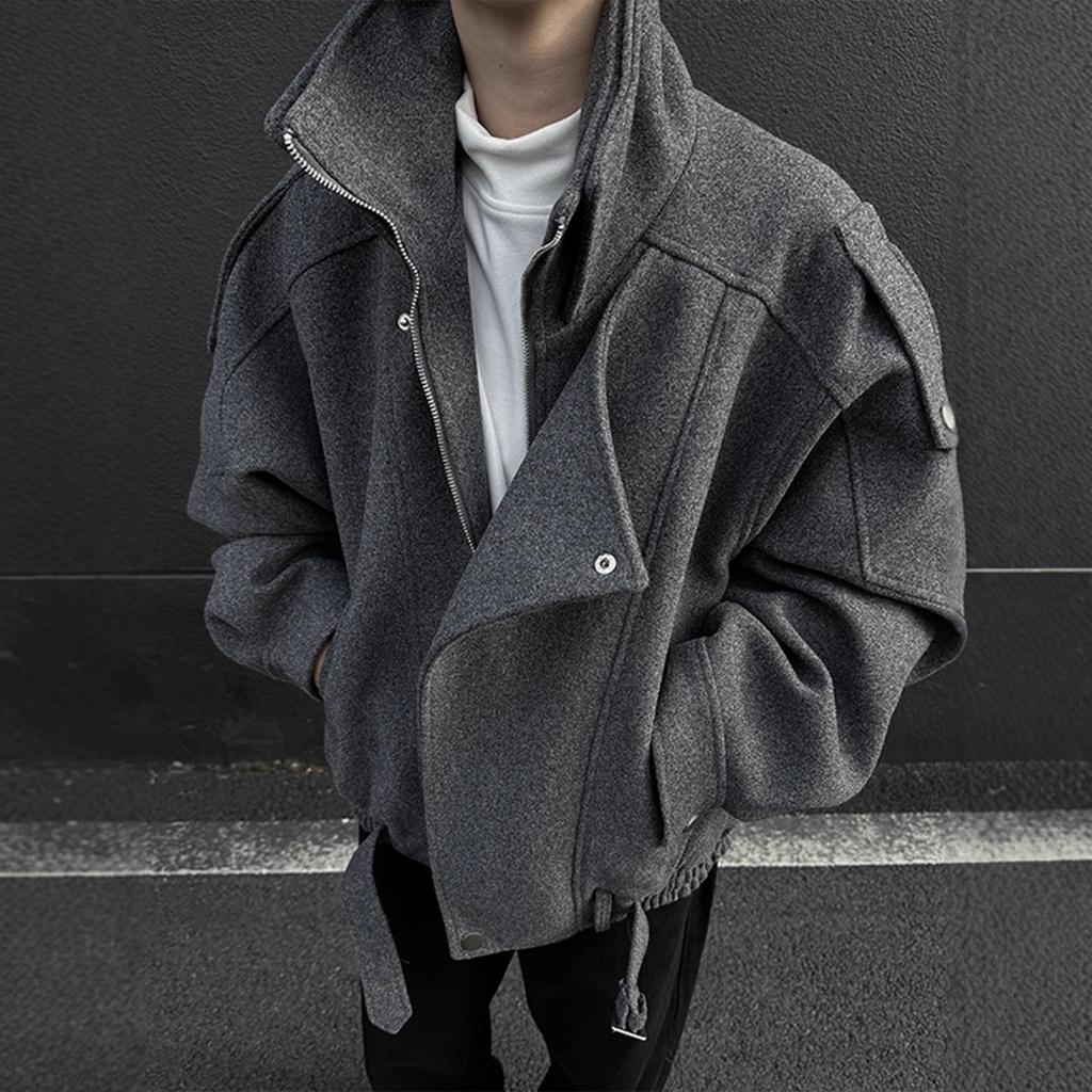 Men's Korean Style Deconstructed Wool Jacket - Autumn/Winter 2025 Collection