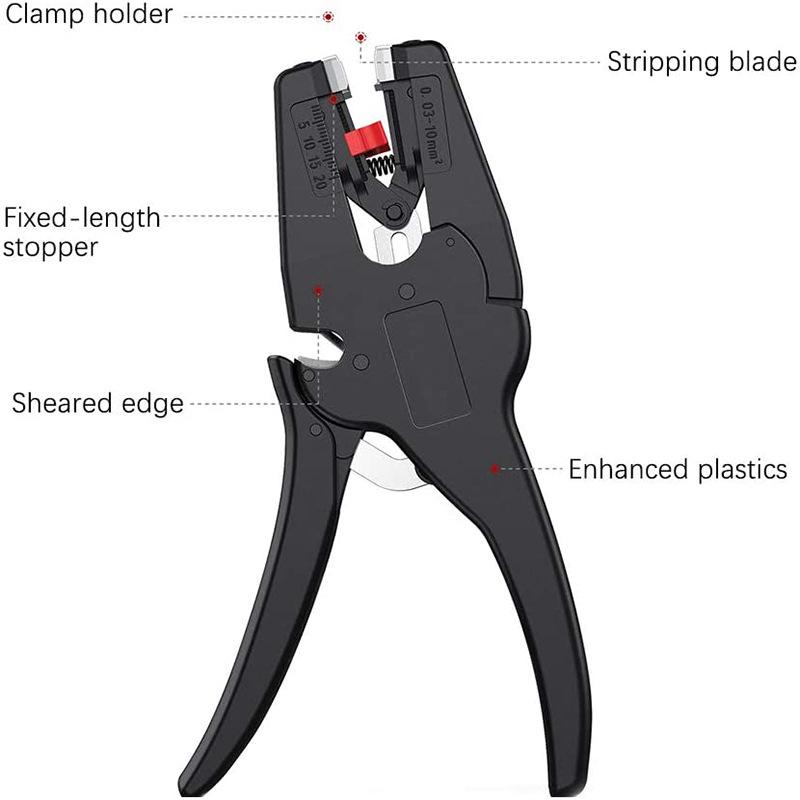 Self-Adjusting Insulation Pliers Wire Stripper 0.03-10 Mm² Cutter Cable Scissors Wire Stripper Tool