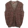 Made In Italy V Neck Knit Vest XS Brown Men's Used