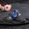 S Silver Natural Kyanite Ring Simple Style Fine  Anniversary Engagement Party Gift for Women Labradorite Ring