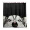 Süßer Sibirischer Husky Duschvorhang Weihnachtlicher Duschvorhang Set Husky Hund Welpe Badezimmervorhang Haustier Hunde Weihnachten Heimdekoration