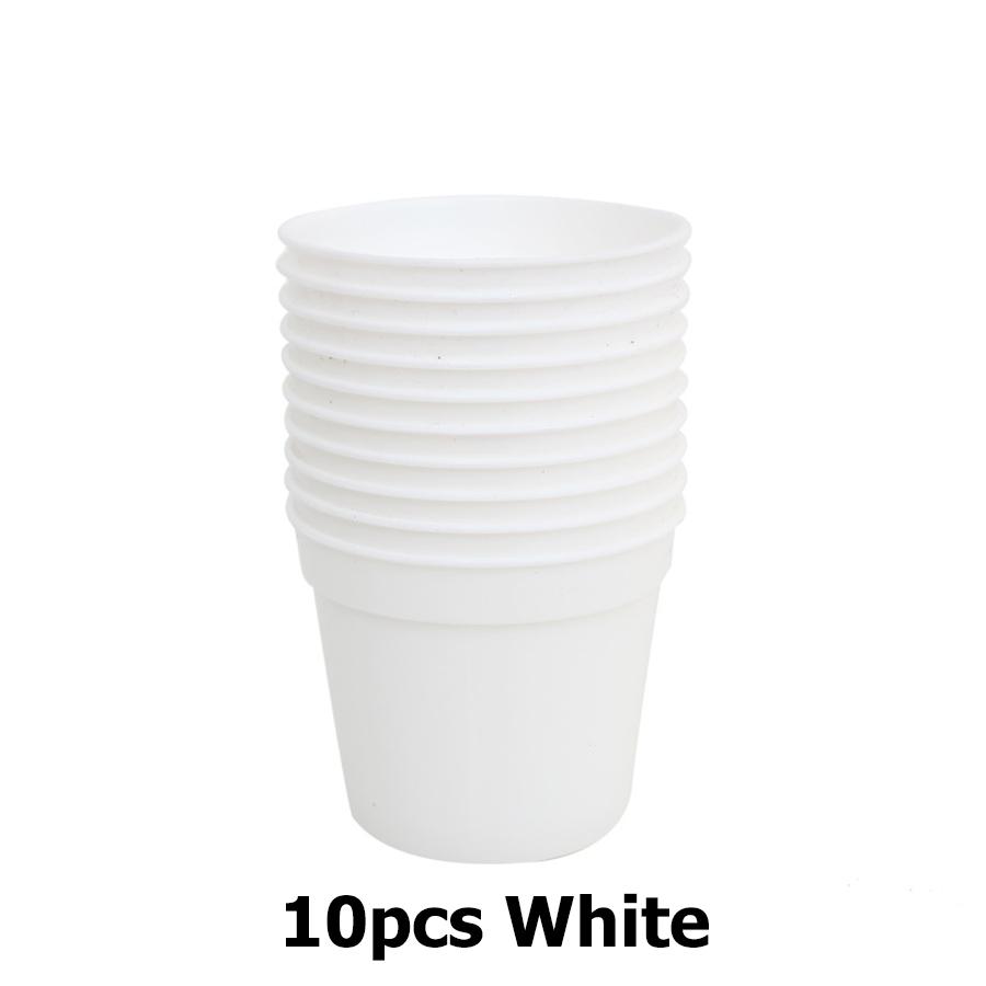 

10Pcs Mini Circular Plastic Succulent Seedling Pots Lightweight Reusable Plant Nursery Pots for Indoor Tabletop Cultivation