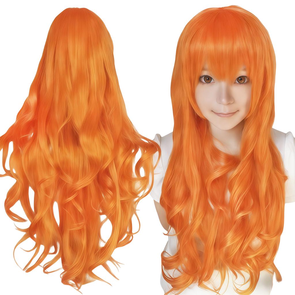 Synthetic Hair Forest Green Lolita Cosplay Wig Curly Sailor Pluto Anime Wigs Tsuyu Asui Halloween Costume Wig for Girl
