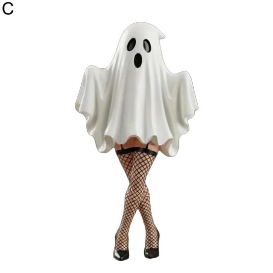 Lady Ghost Figurine Seductive Ghost Statue Resin Sexy Female Ghost Collectible Ornament for Halloween Desk Mantel Decor