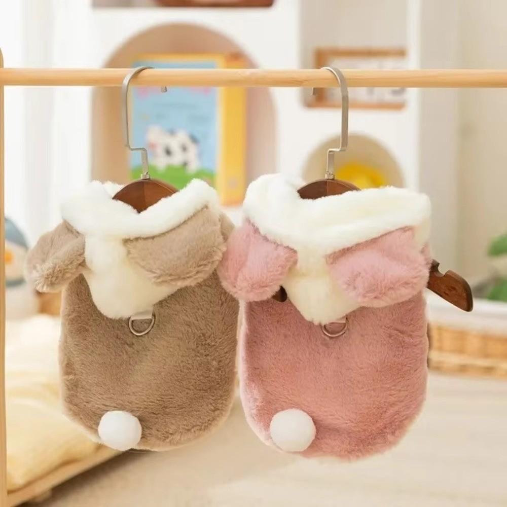 Autumn Winter Dog Fleece Coat Windproof Plush Dogs Coat Cute Pet Clothes Puppy