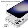 Dla Samsunga Galaxy S23 FE Super Przezroczyste Etui na Telefon Komórkowy Akryl+TPU Hybrydowy Pokrowiec na Telefon