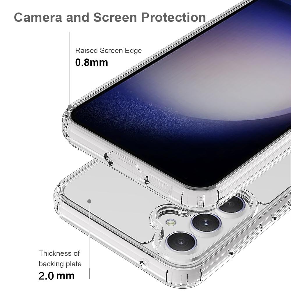 Dla Samsunga Galaxy S23 FE Super Przezroczyste Etui na Telefon Komórkowy Akryl+TPU Hybrydowy Pokrowiec na Telefon