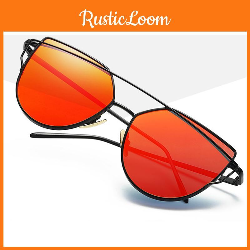 Stilvolle und schicke Damen-Retro-Cat-Eye-Sonnenbrille mit reflektierendem Modedesign