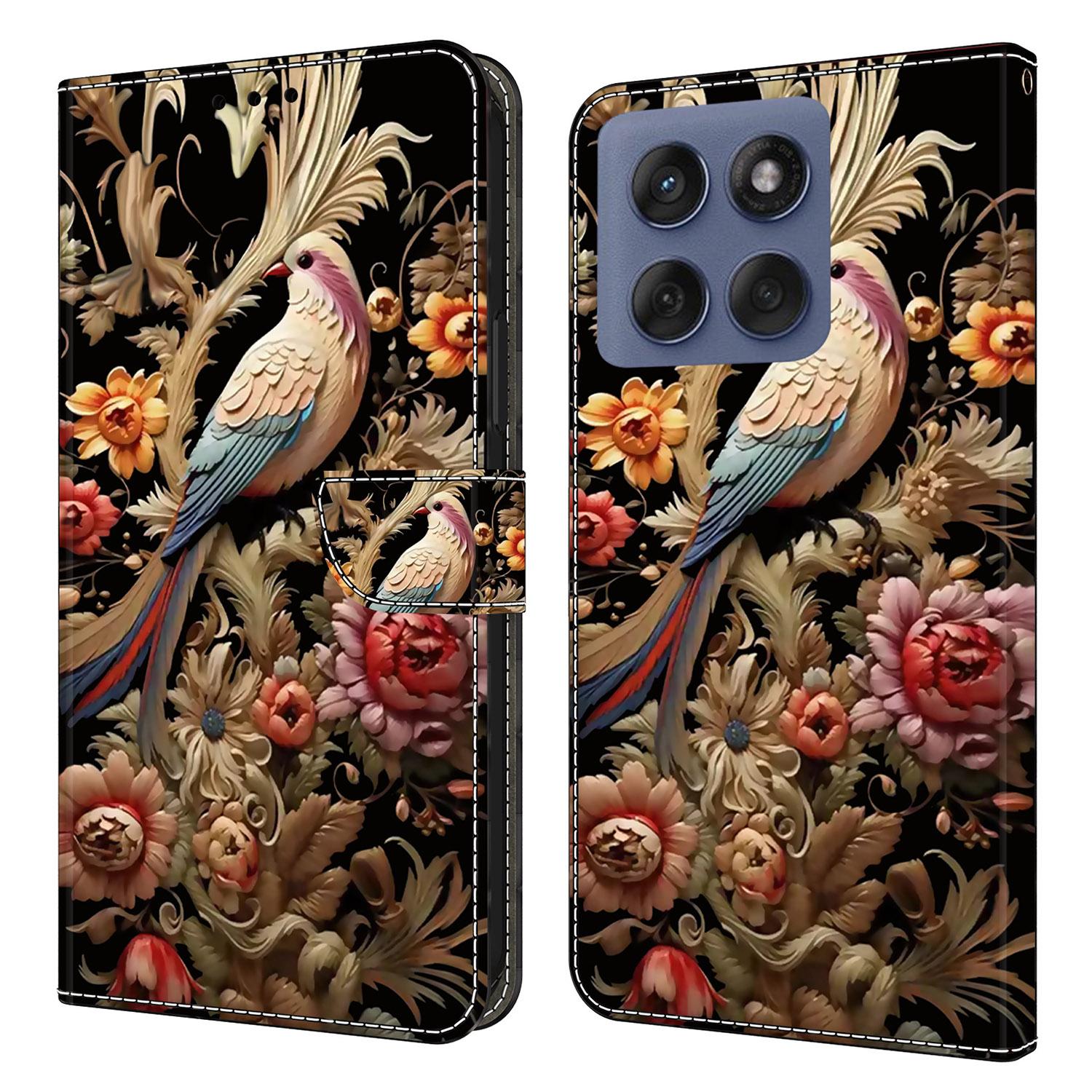 

Чехол-кошелек из искусственной кожи для Motorola Edge 60 Pro 5G с подставкой K