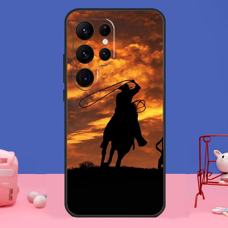 Extreme Sport Rodeo Cowboy Lasso Case For Samsung Galaxy S24 S23 S22 Ultra S20 S21 FE Note 20 S8 S9 S10 Note 10 Plus Cover