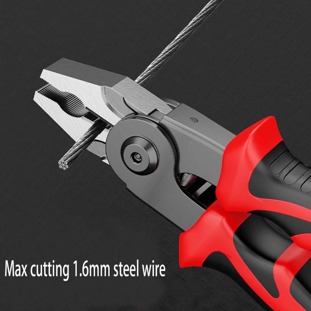 5-in-1 Interchangeable Steel Wire Pliers, Multifunctional Special Wire Stripping Crimping Cutting Pliers Head for Electricians