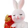 Statue, Little Bunny Figurine, Resin Sculpture for Home Holiday Decoration