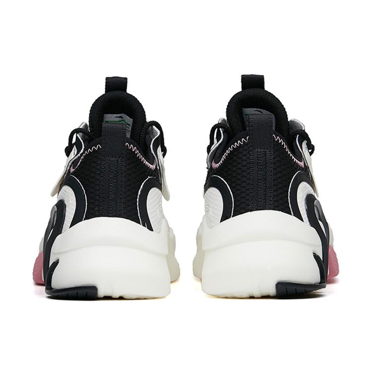 New Anta AT91 Slip Resistant Cushioning Wear Resistant Low Top Skateboard Shoes Women's White Black 122218072-2