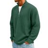 Men's Vintage Long,Sleeve Top | Zip,Up Stand Collar Stylish Casual Shirt For Daily & Outing Wear