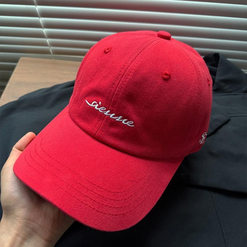 Simple and fashionable versatile letter embroidery baseball cap female couple casual big head circumference cap new hat