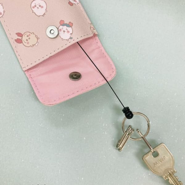 Aldi Chiikawa Key Case with Reel (Pink)