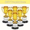 6Pcs Award Trophies Cups Soccer Medals Prize Cup Plastic Small Trophies Sports Meeting Reward Props Party Gifts Enduring