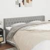 VidaXL Headboard with Ears Light Grey 183x16x78-88 Cm Fabric3119118