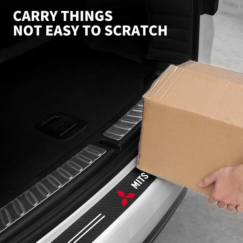 Car Rear Trunk Door Bumper Guard Plate Anti-Scratch Protection Strip For Mitsubishi Lancer Asx Outlander Pajero L200 Ralliart