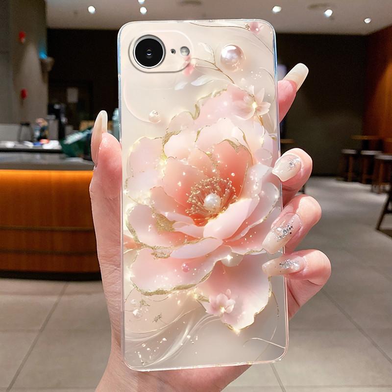 Per Custodia iPhone 17e Trasparente Lusso Moda Elegante Farfalla Fiore Morbido TPU Silicone Copri Telefono per Apple iPhone 17e 17 e Casing
