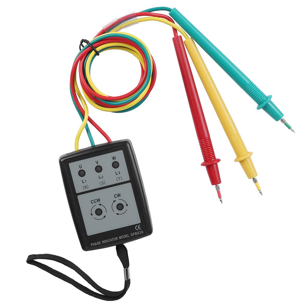 SP8030 Cyfrowy Wskaźnik Kolejności Faz LED Brzęczyk Miernik Kolejności Faz 60 V?600 V prądu przemiennego