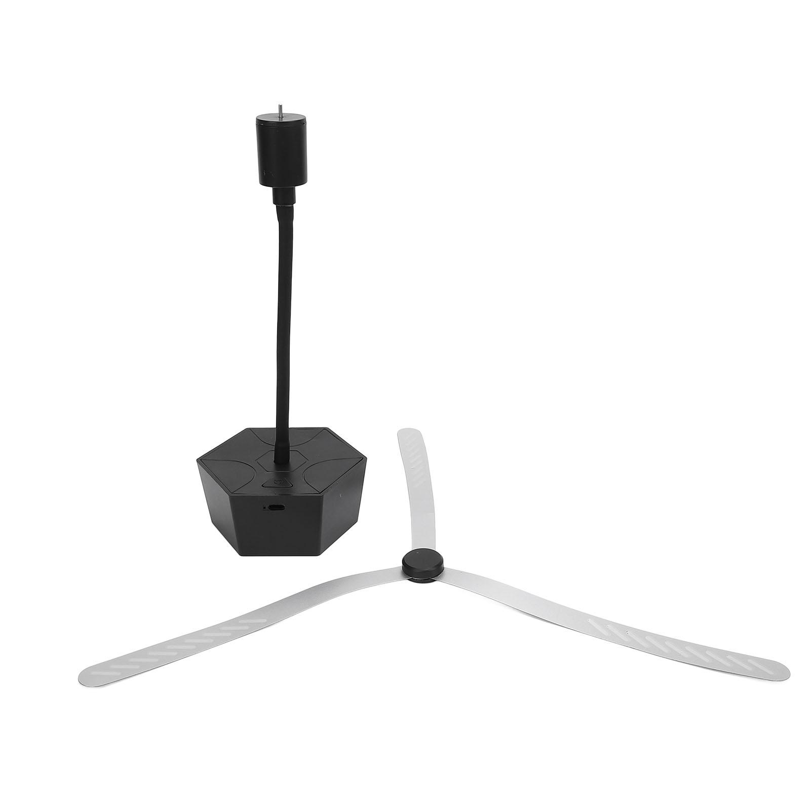

Food Fan for Tables 3 Blades Quiet Rotating Battery Powered Dual Sided Reflective Soft Touch Outdoor