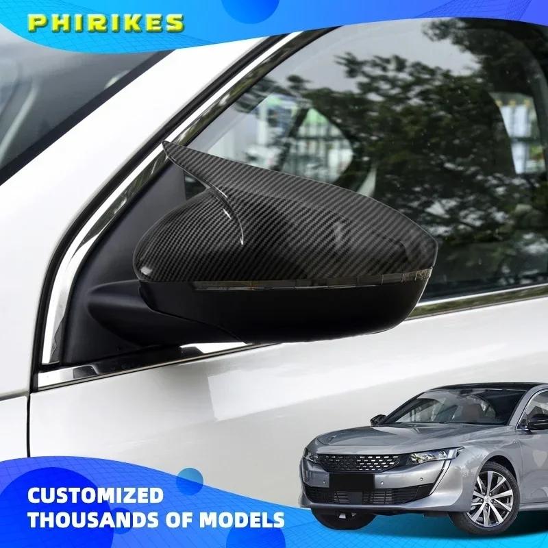 For Peugeot 208 - Peugeot 308 2014- 508 2008 Car Replacement Rearview Side Mirror Cover Wing Cap Exterior Case Trim