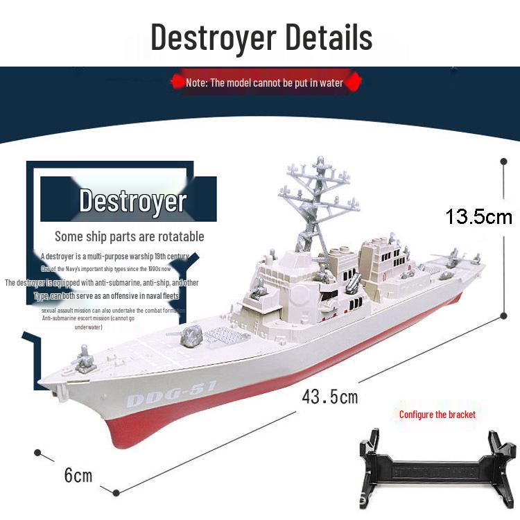 Mini Military Warship Toy Set: Battleship, Destroyer, Submarine, Aircraft Carrier Sand Table Ornament for Kids