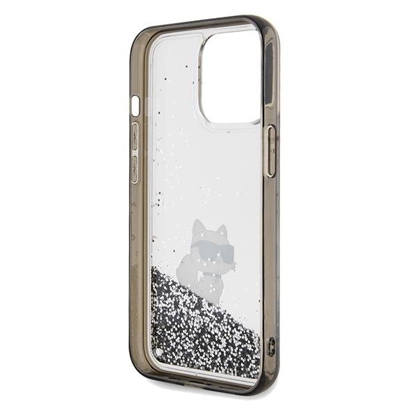 Karl Lagerfeld Klhcp13Llkcnsk Iphone 13 Pro / 13 6.1 Transparent Hardcase Liquid Glitter Choupette