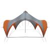 Party Tent with Roof Gray and Orange 400 x 400 x 320 cm