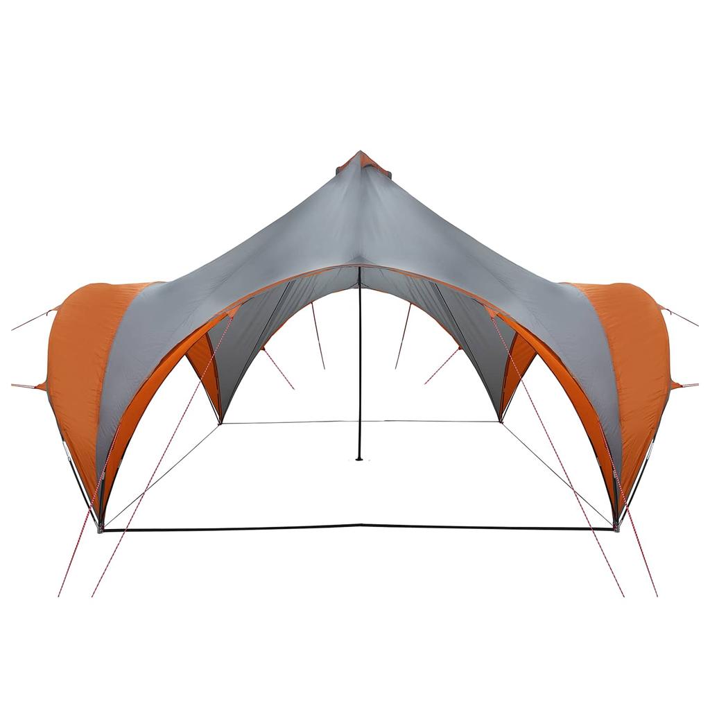 Party Tent with Roof Gray and Orange 400 x 400 x 320 cm