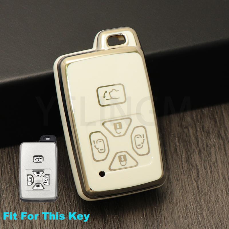 5 Buttons Remote Car Key Case Cover Fob Smart Card Shell for Toyota Avalon Camry Highlander Crown Corolla Car Accessories