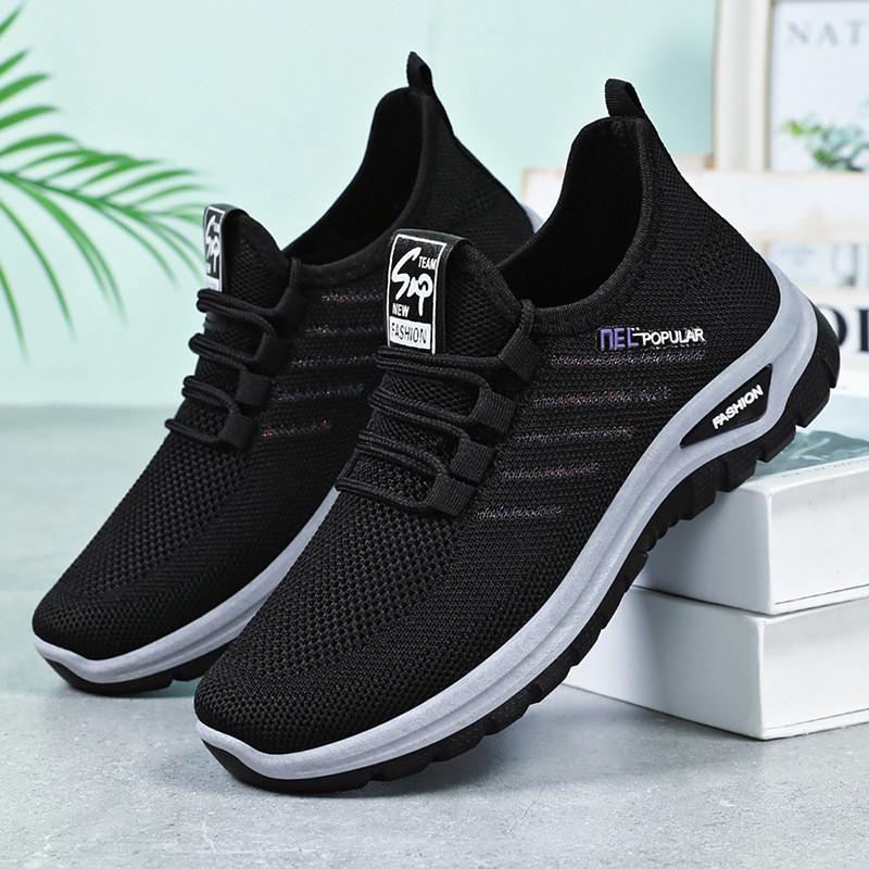 Shoes women's new women's shoes flying woven breathable couple casual shoes versatile soft sole lightweight sports shoes