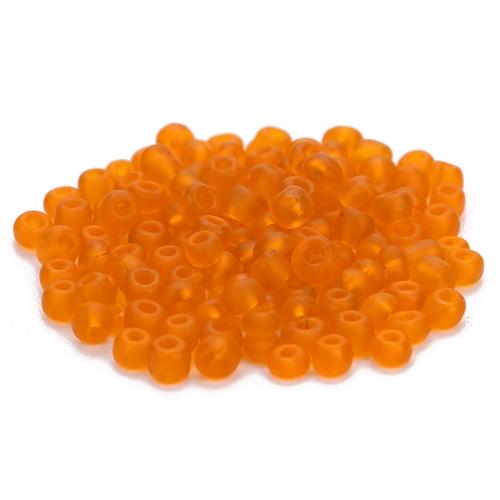 

750pcs/pack Candy Colors Frosted Glass Seed Beads 4mm Bulk Handmade Beads Glass for DIY Women Jewelry Findings оранжевый