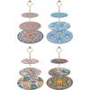 3-Tier Mandala Diamond Art Cake Stand Kit Acrylic Diamond Art Tray for Weddings Birthdays Thanksgiving Elegant Table Decor