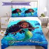 3PC Custom Name Mermaid Adventure Sea Bedding Set Duvet Cover Closure Includes 1 Duvet Cover & 2 Pillowcases for Bedroom
