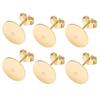 50pcs/lot 925 Silver Plated Blank Post Earring Studs Base Pin With Earring Plug Findings Ear Back DIY Jewelry Making Accessories