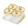 Appetizer Tray with Divided Design for Home Parties and Dried Fruits