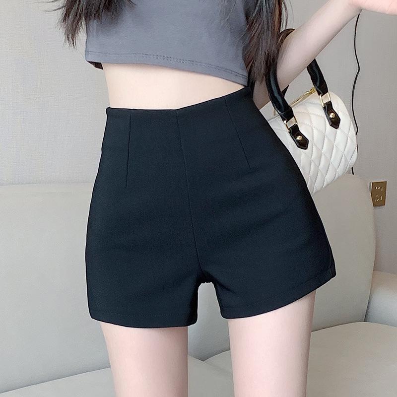 

High-Waist Black Girl Group Style Leggings with Non-Curl Edge XL [115-130cm]