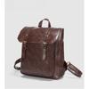 Trendy New Ladies Fashion All-match Spring and Summer Solid Color Simple One-shoulder Handbag Zipper Backpack